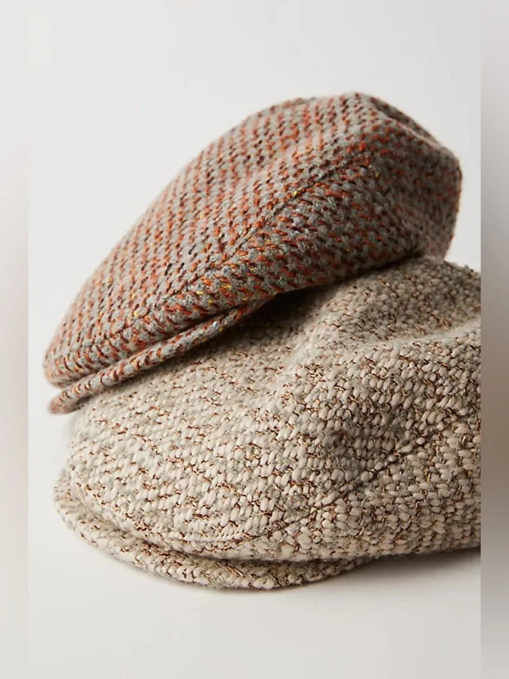 Free People Tweed Paperboy Cap in Multicolor BNWT